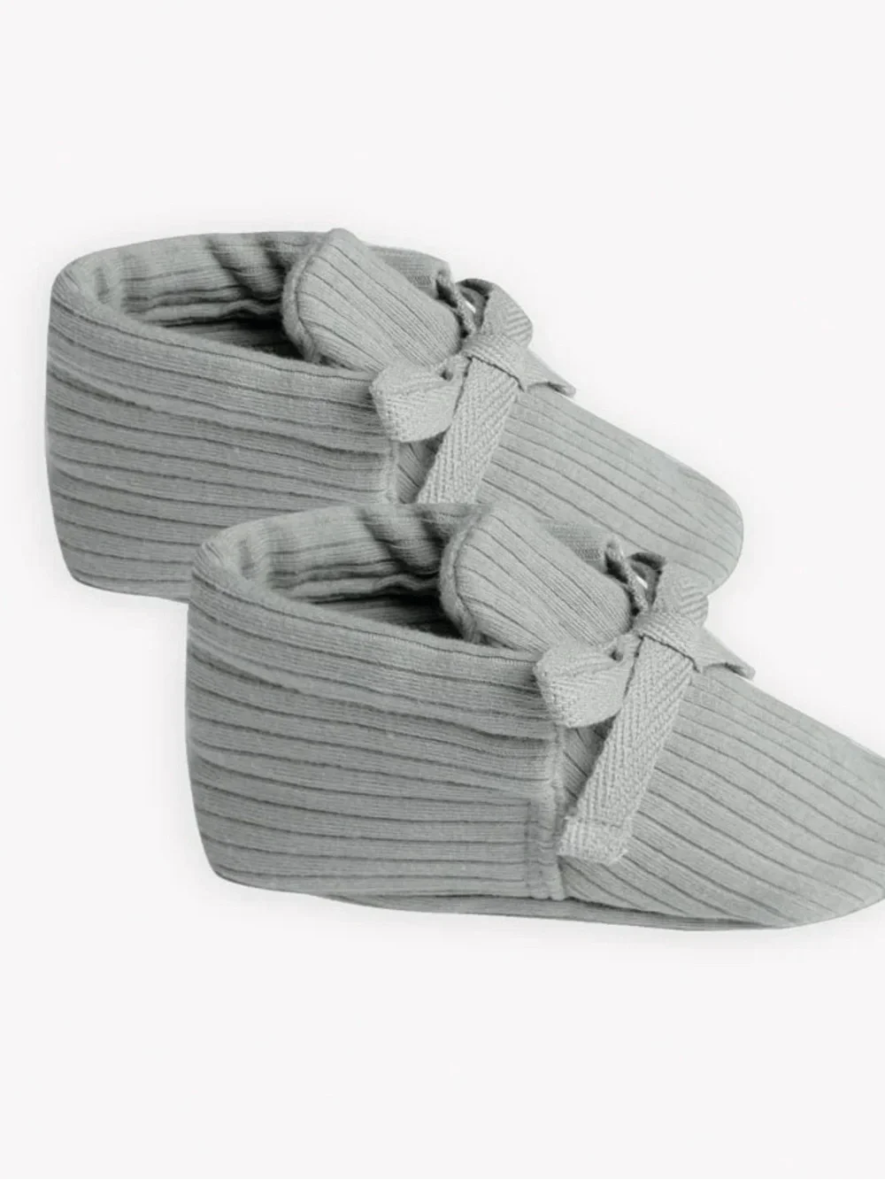 Quincy Mae • Dusty Blue Ribbed Booties